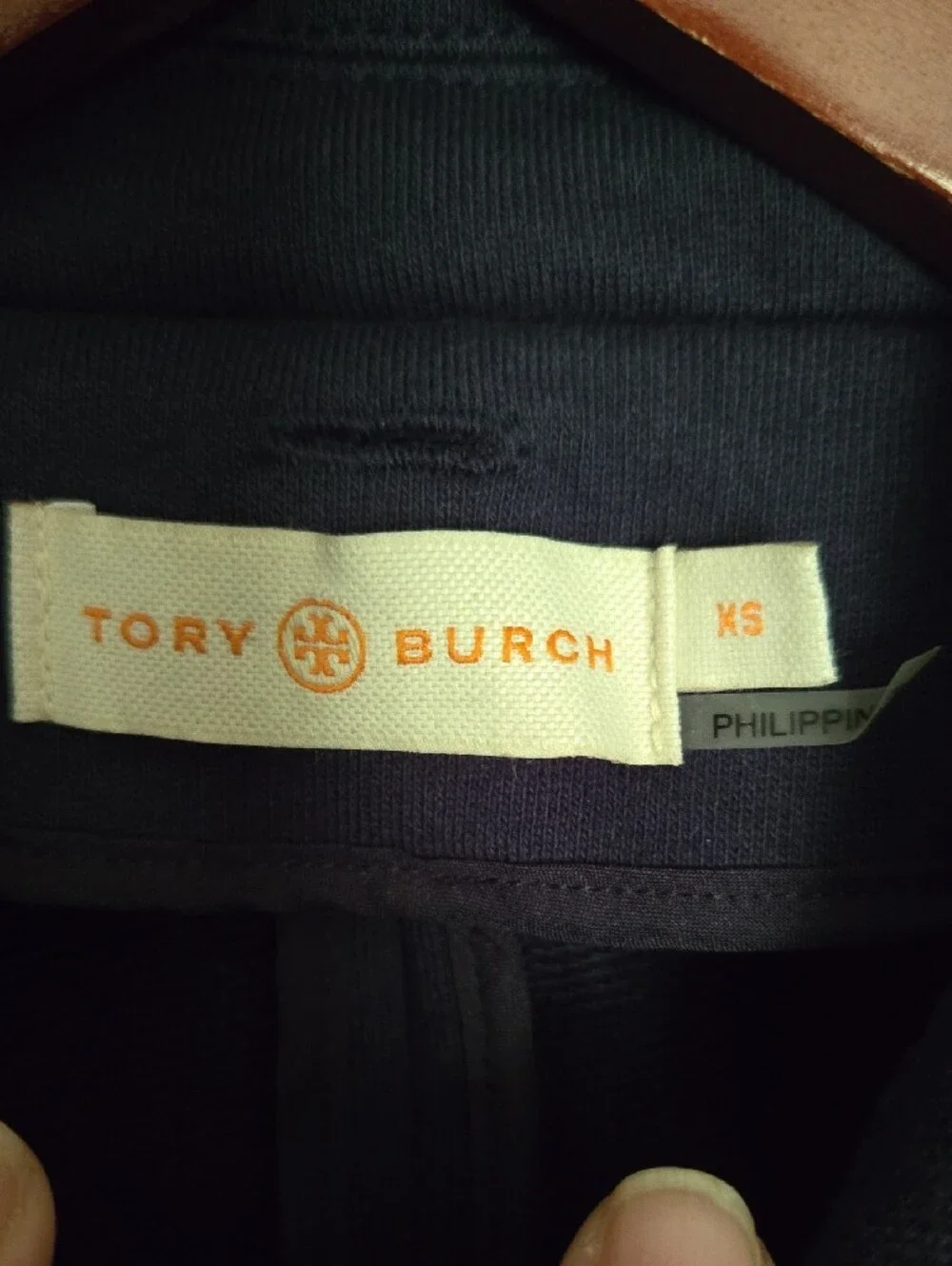 Tory Burch Navy Snap-Front Blazer Jacket